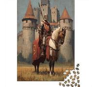 38x26cm/1000pcs Puzzles pour Adolescents Adultes Cavalerie du Royaume médiéval