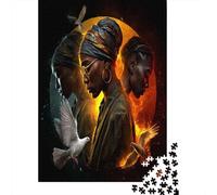 38x26cm/1000pcs Puzzles pour Adolescents Adultes Personnages africains Colombe de la Paix