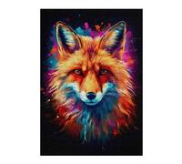 38x26cm/1000pcs Puzzles pour Adolescents Amazing Fox Art Puzzle pour Adultes - Jeu De Réflexion - Anti-Stress - Stimule Le Cerveau