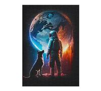 38x26cm/1000pcs Puzzles pour Adolescents Astronaut and Dog Journey Puzzle Anti-Stress - Décoration Idéale pour Un Anniversaire Ou Noël 38x26cm/1000pcs
