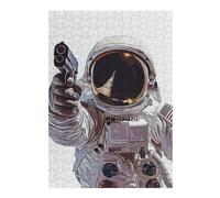 38x26cm/1000pcs Puzzles pour Adolescents Astronaut Holding A Gun Puzzle Mural, Jouet, Décoration, Défi Difficile, Cadeau Anti-Stress 38x26cm/1000pcs
