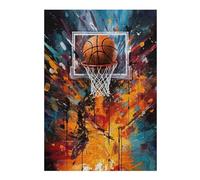 38x26cm/1000pcs Puzzles pour Adolescents Basketball Pop Graffiti Casse-têtes pour Adolescents - Jeu De Réflexion - Cadeau d'anniversaire - Activités Amusantes À La Maison 38x26cm/1000pcs