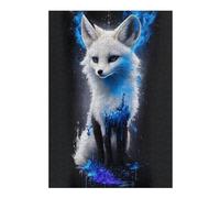 38x26cm/1000pcs Puzzles pour Adolescents Blue Fox Fantasy Art Puzzle Anti-Stress - Décoration Idéale pour Un Anniversaire Ou Noël 38x26cm/1000pcs
