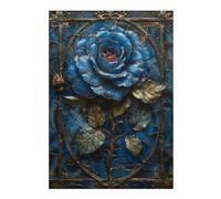 38x26cm/1000pcs Puzzles pour Adolescents Blue Gothic Rose Puzzles pour Adultes Jeu Manuel Défi Difficile Aidez Votre Cerveau À Faire Travailler 38x26cm/1000pcs
