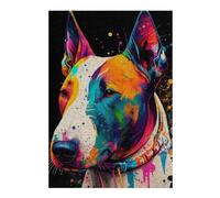 38x26cm/1000pcs Puzzles pour Adolescents Bull Terrier Colorful Puzzles pour Adultes - Jeu De Réflexion - Décoration Intérieure - Difficile Et Stimulant 38x26cm/1000pcs