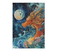 38x26cm/1000pcs Puzzles pour Adolescents Celestial Dragons Gaze Puzzles Jeux Amusants Découpe De Précision Cadeaux Uniques pour Anniversaire Et Noël 38x26cm/1000pcs
