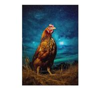 38x26cm/1000pcs Puzzles pour Adolescents Chicken Galaxy Puzzle pour Adultes, Jeu De Réflexion, Cadeau pour Femmes, Défi Éducatif 38x26cm/1000pcs