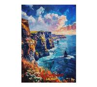38x26cm/1000pcs Puzzles pour Adolescents Cliffs of Moher Art Puzzles pour Adultes : Analyse Et Logique du Jeu Pratique pour Anniversaire, Noël 38x26cm/1000pcs