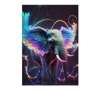 38x26cm/1000pcs Puzzles pour Adolescents Colorful Fantasy Elephant Artwork Puzzles pour Adultes Jeux Familiaux Analyse Et Logique Jeux Stimulants Cadeaux 38x26cm/1000pcs
