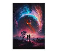 38x26cm/1000pcs Puzzles pour Adolescents Cosmic Love Planetary Puzzles Jeux Amusants Découpe De Précision Cadeaux Uniques pour Anniversaire Et Noël 38x26cm/1000pcs