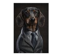 38x26cm/1000pcs Puzzles pour Adolescents Dachshund in A Mens Suit Jeu De Puzzle Et De Réflexion, Cadeaux pour Femmes, À Offrir À Toute La Famille 38x26cm/1000pcs