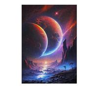 38x26cm/1000pcs Puzzles pour Adolescents Double Planet Universe Puzzle Anti-Stress - Décoration Idéale pour Un Anniversaire Ou Noël 38x26cm/1000pcs