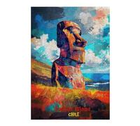 38x26cm/1000pcs Puzzles pour Adolescents Easter Island Art Puzzles pour Adultes : Analyse Et Logique du Jeu Pratique pour Anniversaire, Noël 38x26cm/1000pcs