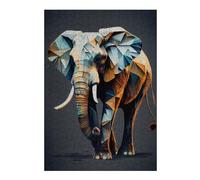 38x26cm/1000pcs Puzzles pour Adolescents Elephant Abstract Puzzles Jeux Amusants Découpe De Précision Cadeaux Uniques pour Anniversaire Et Noël 38x26cm/1000pcs