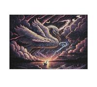 38x26cm/1000pcs Puzzles pour Adolescents Enchanted Swan Storms Over Lake Jeu De Puzzle Et De Réflexion, Cadeaux pour Femmes, À Offrir À Toute La Famille 38x26cm/1000pcs