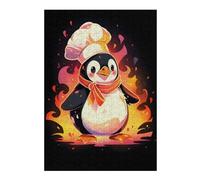 38x26cm/1000pcs Puzzles pour Adolescents Epic Penguin Chef Puzzle pour Adultes - Jeu De Réflexion - Anti-Stress - Stimule Le Cerveau