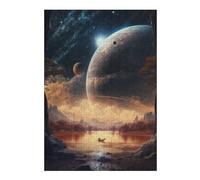 38x26cm/1000pcs Puzzles pour Adolescents Exoplanet Hyperion Terra Puzzle Anti-Stress - Décoration Idéale pour Un Anniversaire Ou Noël 38x26cm/1000pcs