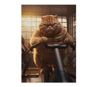38x26cm/1000pcs Puzzles pour Adolescents Fat Cat Losing Weight Fit Puzzles pour Adultes - Jeu De Réflexion - Décoration Intérieure - Difficile Et Stimulant 38x26cm/1000pcs