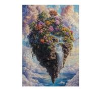 38x26cm/1000pcs Puzzles pour Adolescents Floating Island Waterfall Puzzles pour Adultes Jeux Amusants Une Œuvre d'art Cadeaux De Noël Et d'anniversaire 38x26cm/1000pcs