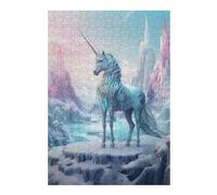 38x26cm/1000pcs Puzzles pour Adolescents Frozen Unicorn Puzzle Mural, Jouet, Décoration, Défi Difficile, Cadeau Anti-Stress 38x26cm/1000pcs