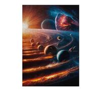 38x26cm/1000pcs Puzzles pour Adolescents Galactic Dance of Orbits Puzzle Mural, Jouet, Décoration, Défi Difficile, Cadeau Anti-Stress 38x26cm/1000pcs