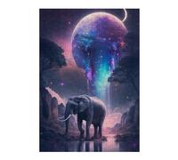 38x26cm/1000pcs Puzzles pour Adolescents Galactic Elephant Majesty -3 Puzzles pour Adultes Jeu Manuel Défi Difficile Aidez Votre Cerveau À Faire Travailler 38x26cm/1000pcs