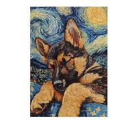 38x26cm/1000pcs Puzzles pour Adolescents German Shepherd Puppy Puzzles Jeux Amusants Découpe De Précision Cadeaux Uniques pour Anniversaire Et Noël 38x26cm/1000pcs