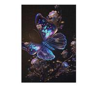 38x26cm/1000pcs Puzzles pour Adolescents Glowing Butterfly Artwork-1 Puzzles pour Adultes Jeux De Détente Découpe De Précision Interaction Parent-Enfant 38x26cm/1000pcs