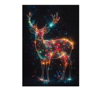 38x26cm/1000pcs Puzzles pour Adolescents Glowing Magic Deer Puzzles pour Adultes Jeu Manuel Défi Difficile Aidez Votre Cerveau À Faire Travailler 38x26cm/1000pcs
