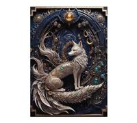 38x26cm/1000pcs Puzzles pour Adolescents Golden Nine Tailed Fox Puzzles pour Adultes : Analyse Et Logique du Jeu Pratique pour Anniversaire, Noël 38x26cm/1000pcs