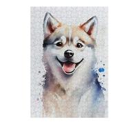 38x26cm/1000pcs Puzzles pour Adolescents Happy Watercolor Dog Art Print Puzzle Mural, Jouet, Décoration, Défi Difficile, Cadeau Anti-Stress 38x26cm/1000pcs