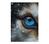 38x26cm/1000pcs Puzzles pour Adolescents Husky Eye Close Up Puzzle pour Adultes, Jeu De Réflexion, Cadeau pour Femmes, Défi Éducatif 38x26cm/1000pcs
