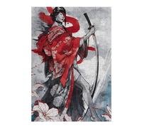 38x26cm/1000pcs Puzzles pour Adolescents Japan Geisha Puzzle Anti-Stress - Décoration Idéale pour Un Anniversaire Ou Noël 38x26cm/1000pcs