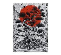 38x26cm/1000pcs Puzzles pour Adolescents Japanese Bonsai Tree Ink Puzzle Anti-Stress - Décoration Idéale pour Un Anniversaire Ou Noël 38x26cm/1000pcs