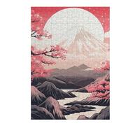 38x26cm/1000pcs Puzzles pour Adolescents Japanese Sakura Fuji MT Puzzle pour Adultes - Jeu Manuel - Décoration Parfaite - Difficile Et Stimulant 38x26cm/1000pcs
