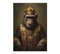 38x26cm/1000pcs Puzzles pour Adolescents King Chimpanzee Puzzle Mural, Jouet, Décoration, Défi Difficile, Cadeau Anti-Stress 38x26cm/1000pcs