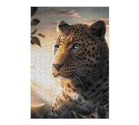 38x26cm/1000pcs Puzzles pour Adolescents Leopard and Bee in Sunlight Puzzle pour Adultes - Jeu De Réflexion - Anti-Stress - Stimule Le Cerveau