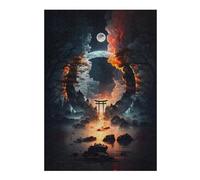 38x26cm/1000pcs Puzzles pour Adolescents Magic Portal at Torii Gate Puzzle Anti-Stress - Décoration Idéale pour Un Anniversaire Ou Noël 38x26cm/1000pcs