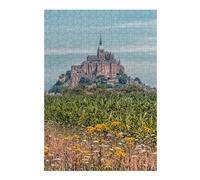 38x26cm/1000pcs Puzzles pour Adolescents Mont Saint Michel Puzzles pour Adultes : Analyse Et Logique du Jeu Pratique pour Anniversaire, Noël 38x26cm/1000pcs