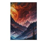 38x26cm/1000pcs Puzzles pour Adolescents Moonlight in The Mountains Puzzles Jeux Amusants Découpe De Précision Cadeaux Uniques pour Anniversaire Et Noël 38x26cm/1000pcs