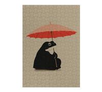 38x26cm/1000pcs Puzzles pour Adolescents Patient Umbrella Frog Puzzle pour Adultes, Jeu De Réflexion, Cadeau pour Femmes, Défi Éducatif 38x26cm/1000pcs