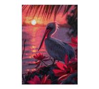 38x26cm/1000pcs Puzzles pour Adolescents Pelican Rock Sunset Puzzle pour Adultes, Jeu De Réflexion, Cadeau pour Femmes, Défi Éducatif 38x26cm/1000pcs
