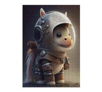 38x26cm/1000pcs Puzzles pour Adolescents Pig Astronaut in Space Suit Puzzles Jeux Amusants Découpe De Précision Cadeaux Uniques pour Anniversaire Et Noël 38x26cm/1000pcs