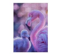 38x26cm/1000pcs Puzzles pour Adolescents Pink Flamingo and Chick Puzzles pour Adultes : Analyse Et Logique du Jeu Pratique pour Anniversaire, Noël 38x26cm/1000pcs
