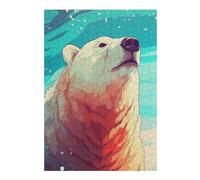 38x26cm/1000pcs Puzzles pour Adolescents Polar Bear Animals Puzzle pour Adultes - Jeu Manuel - Décoration Parfaite - Difficile Et Stimulant 38x26cm/1000pcs