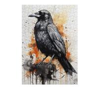 38x26cm/1000pcs Puzzles pour Adolescents Ravens Watercolor Puzzles pour Adultes Jeu Manuel Défi Difficile Aidez Votre Cerveau À Faire Travailler 38x26cm/1000pcs