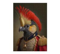 38x26cm/1000pcs Puzzles pour Adolescents Regal Parrot in Noble Attire Casse-têtes pour Adolescents - Jeu De Réflexion - Cadeau d'anniversaire - Activités Amusantes À La Maison 38x26cm/1000pcs