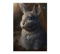 38x26cm/1000pcs Puzzles pour Adolescents Royal Bunny Necklace Casse-têtes pour Adolescents - Jeu De Réflexion - Cadeau d'anniversaire - Activités Amusantes À La Maison 38x26cm/1000pcs