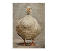 38x26cm/1000pcs Puzzles pour Adolescents Serious White Fat Duck Puzzle pour Adultes - Jeu De Réflexion - Anti-Stress - Stimule Le Cerveau