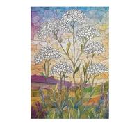 38x26cm/1000pcs Puzzles pour Adolescents Stained Glass Wildflowers Casse-têtes pour Adolescents - Jeu De Réflexion - Cadeau d'anniversaire - Activités Amusantes À La Maison 38x26cm/1000pcs